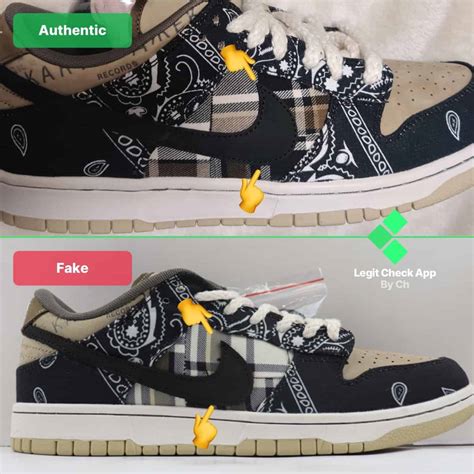 nike sb dunk travis scott real vs fake|travis scott sb dunks pattern.